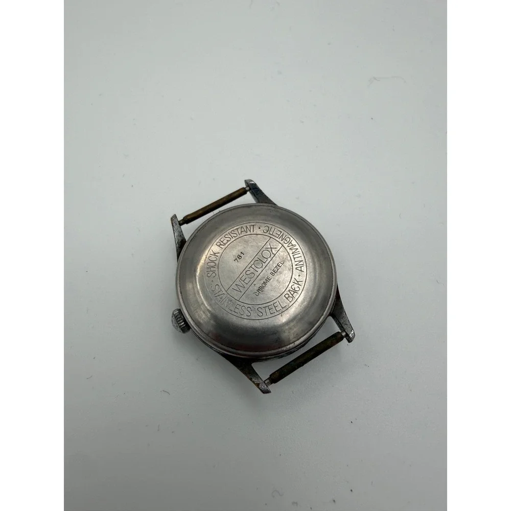 Vintage Westclox Self-Winding Watch 781 Black Dial Germany For Parts Repair